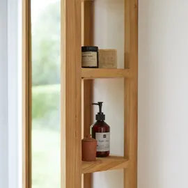Tikamoon Hochschrank 30 x 170 x 25 cm Braun Teak