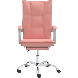 vidaXL Bürostuhl mit Liegefunktion Kunstleder Rosa