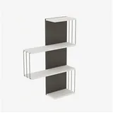 OEM Skye Decor Wandregal 100% MELAMINE COATED PARTICLE BOARD, 96 cm x 19 cm x 64 cm N1737 weiß