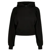 URBAN CLASSICS Ladies Organic Gathering Batwing Hoody" Gr. S, schwarz