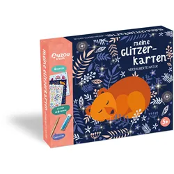 AUZOU Verlag - Kreativ-Set Meine Glitzerkarten - Verzauberte Natur