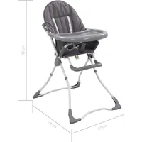 vidaXL Baby-Hochstuhl grau/weiß