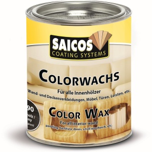 SAICOS Colorwachs Holzwachs, ebenholz, Hochwertige Farbe auf Naturöl-Basis für Holz im Innenbereich, 750 ml - Dose