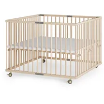 Sämann – make a difference. Laufgitter, Natur, Holz, Echtholz,Buche, 100x74x100 cm, Babymöbel, Laufstall Baby