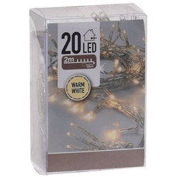 Spetebo LED-Lichterkette Lichterkette mit 20 LED in warm weiß – 300 cm, Weihnachts Tischlichterkette Deko Beleuchtung mit Timer weiß
