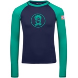 Trollkids Kinder Kvalvika Langarmshirt, 110 - pepper green/navy