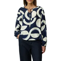 S.Oliver Black Label Damen, 2159657 Bluse Langarm AOP, 59A1,