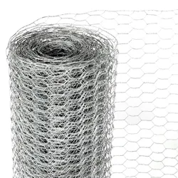 PROREGAL Maschendrahtzaun Sechseckgeflecht KEEPY, Höhe 1,0 Meter, Länge 50 Meter, Maschenweite 20mm, Drahtstärke 0,7mm, Verzinkt, Drahtzaun Hasendraht