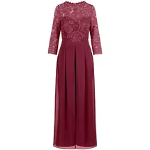 Apart Fashion APART Abendoverall mit Spitzentop und weitem Bein, Bordeauxrot, 34