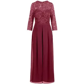Apart Fashion APART Abendoverall mit Spitzentop und weitem Bein, Bordeauxrot, 34
