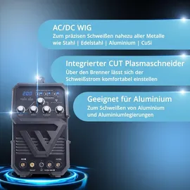 STAHLWERK Kombi-Schweißgerät AC/DC WIG 200 CUT