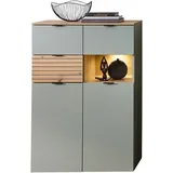 Innostyle Highboard 84 x 125 x 45 cm Schilfgrün / Artisan Eiche