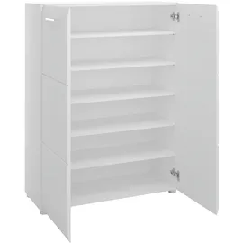 meble Schuhschrank MERANO, B 90 cm - 2 Türen - Weiß Hochglanz