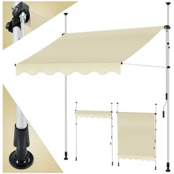 KESSER® Klemmmarkise mit Handkurbel Balkon, Balkonmarkise ohne Bohren, UV-beständig höhenverstellbar wasserabweisend , Sonnenschutz, Terrassenüberdachung , einfache Montage