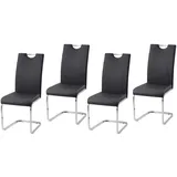Hti-Living Esszimmerstuhl Kelly C Kunstleder schwarz 4er Set