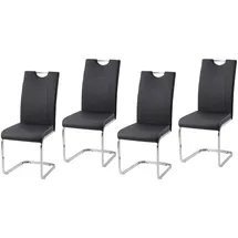 Hti-Living Esszimmerstuhl Kelly C Kunstleder schwarz 4er Set