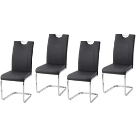 Hti-Living Esszimmerstuhl Kelly C Kunstleder schwarz 4er Set