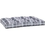vidaXL Palettenkissen 120 x 80 x 12 cm grau kariert 1 St.