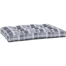 vidaXL Palettenkissen 120 x 80 x 12 cm grau kariert 1 St.