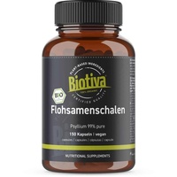 Flohsamenschalen Bio (150 Kapseln) Biotiva (124,92 EUR/kg)