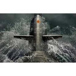 Fototapete PAPERMOON "Photo-Art DMITRY LAUDIN, U-BOOT", bunt, B:3,50m L:2,60m, Vlies, Tapeten