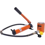 Hydraulikzylinder Hebebock Hydraulikzylinder Bausatz Tragbarer Hydraulischer Wagenheber 20T 50mm mit Manuelle Hydraulische Pumpe 70Mpa 350CC für Autoreparatur, LKW, Bauernhof, Orange