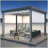 Transparente Planen Seitenwände, Durchsichtige Planenvorhänge Mit Reißverschluss Für Außen, Schwerlast Wasserdichte Planenabdeckung Mit Ösen, Für Pergola,pavillon Terrasse,WxH-3x2.5m/9.8*8.2ft