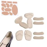 8 Stück High Heel Pads Fersenpolster Antirutsch Geleinlagen Set Fußpflege Fersenkissen Zehen Griffe Liner Heel Grips Liner Inserts mit Ein High Heels Tragen Aufkleber für Damen und Herren