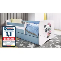 raumhirsch furniture Kinderbett Panda 80 x 180 cm Holzwerkstoff blau
