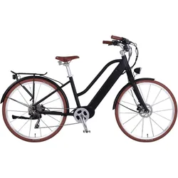 EGO MOVEMENT E-Citybike Classic 25 Cleopatra E-Bike Trapez 45 cm Schwarz 28 Zoll 45