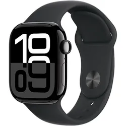 Apple Watch Series 10 (42mm) GPS Alu mit Sportarm S/M (diamantschwarz/sch)