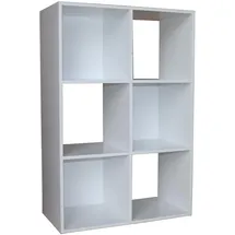 Hti-Living Bücherregal 6090 1-tlg. 6 Fächer 60 x 90 x 30 cm Weiß