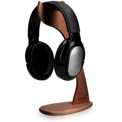 kalibri Universal Kopfhörerständer aus Walnussholz – Gaming Headset Halterung Kopfhörerständer braun