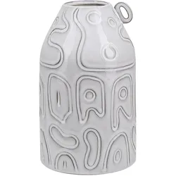 Blumenvase Urne ALALIA handgefertigt Steinzeug 22 cm Grau