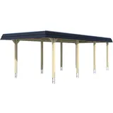 SKANHOLZ Carport Wendland 3,62 x 8,70 m eiche hell inkl. Aluminiumdach