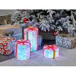 Outdoor Weihnachtsbeleuchtung LED mehrfarbig Geschenk 3er Set GRIMSEY