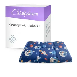 DAILYDREAM Gewichtsdecke für Kinder aus 100% Baumwolle Edition Space