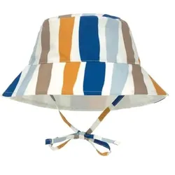 LÄSSIG UV-Sonnenhut Wellen blau weiß, 47-49 cm