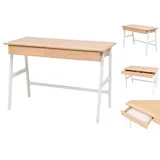 vidaXL Schreibtisch 110x55x75 cm Eichenbraun und Weiß