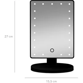 Gillian Jones Makeup Mirror With Led Light And Touch Function Black
