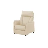 Hukla Relaxsessel Pascal Leder 83 x 105 x 90 cm Creme drehbar