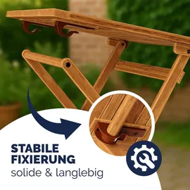 vidaXL Beistelltisch 70 x 70 x 73 cm braun klappbar
