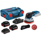 Bosch GEX 18V-125 inkl. 1x 4,0 Ah + 1x 4,0 Ah ProCORE18V + 1x 5,0 Ah Akku + Ladegerät in L-Boxx