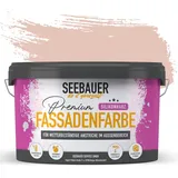 SEEBAUER diy Silikonharz-Fassadenfarbe Rot 2,5L für Außen (No. 316 Coral Reef) Selbstreinigende Fassadenfarbe mit Lotuseffekt - Geeignet für Putz, Mauerwerk und Beton