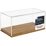HMF 46871 Acryl Vitrine mit Holzsockel für Modellautos, 24 x 12 x 11 cm