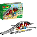 LEGO 10872 DUPLO Eisenbahnbrücke und Schienen-Set, Kinder-Spielzeug Bau-Set