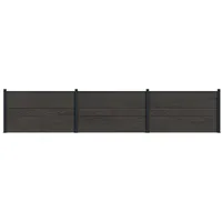 vidaXL Zaunlatte 3 pcs  Schwarz/Aluminium
