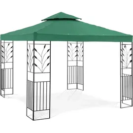 Uniprodo Gartenpavillon - 3 x 3 m - 180 g/m2 - dunkelgrün