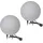 H4L Kugelleuchte Granit 30-30 cm 2er Set grau