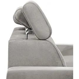 beautysofa Eckcouch Samt L-Form mit Schlaffunktion 2-Sitzer Beige
